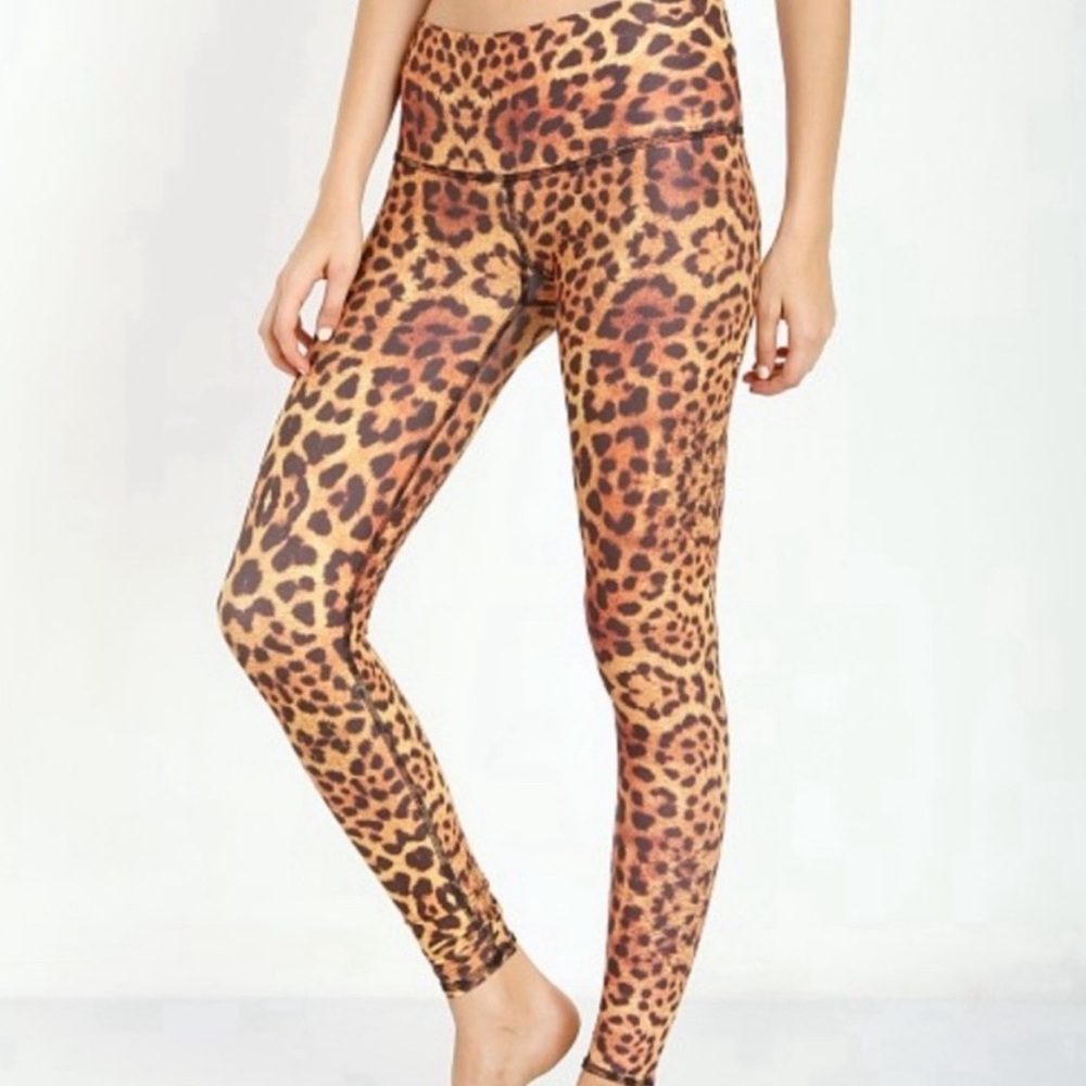 Teeki Gold Awakening Leopard Print Leggings